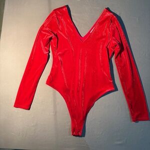 GB Red Velvet Bodysuit – Long Sleeve